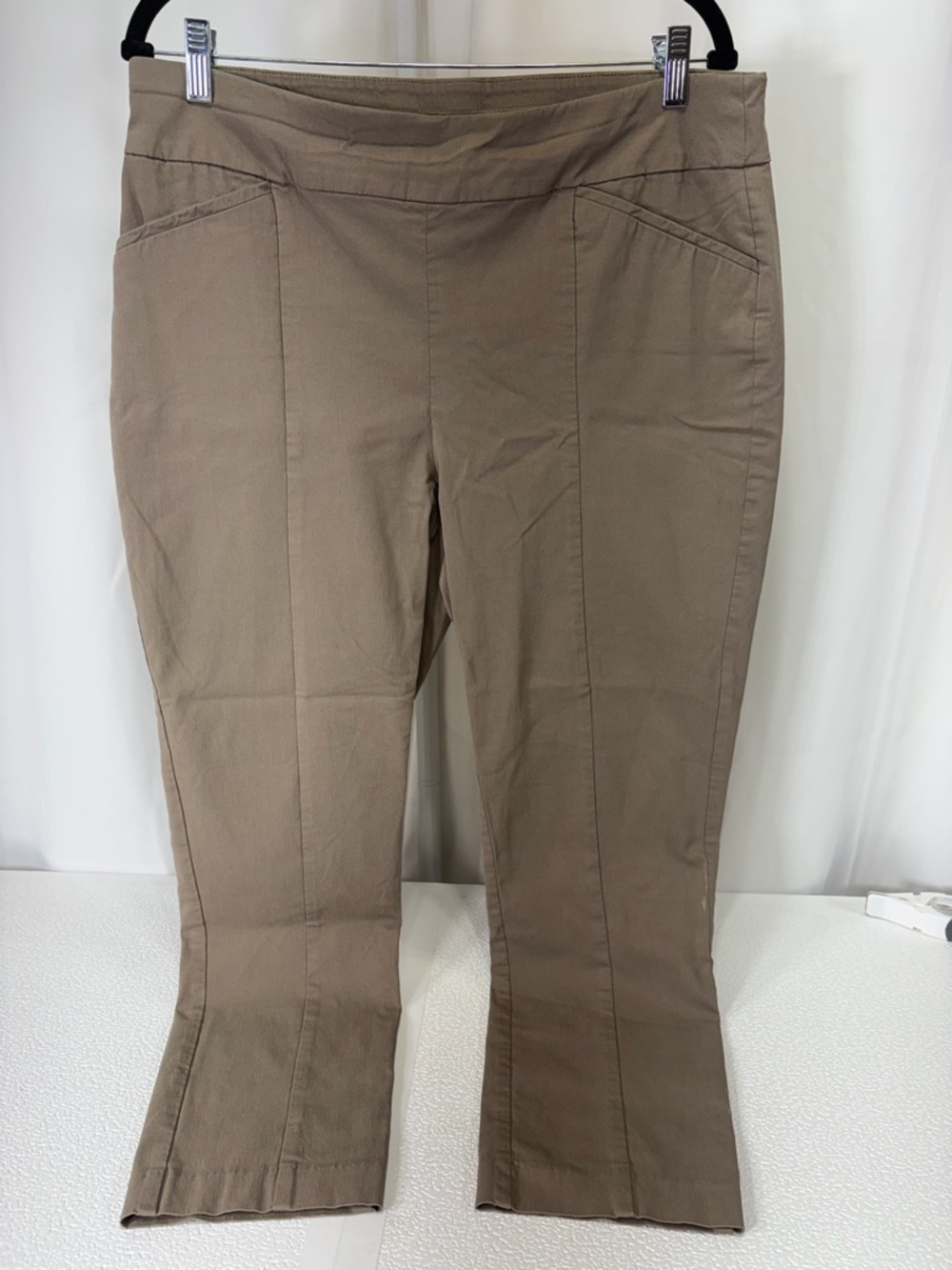Chico's Neutral Taupe Boot Flare Pants 2838